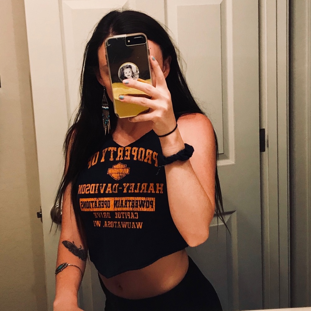⚡️VINTAGE HARLEY-DAVIDSON CROP⚡️